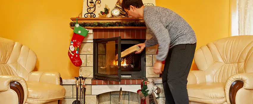 Rusted Metal Fireplace Restoration in Maumee, Ohio